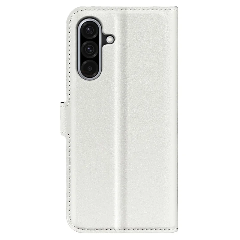 Чехол для Samsung Galaxy A36 5G, текстура личи, противоударный, кожаный бумажник, чехол для телефона - белый