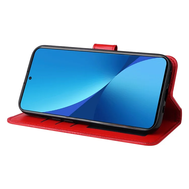 Pour Xiaomi 12 Lite 5g, Motif de Tournesol Imprimé PU Cuir Flip Stand Case de Téléphone Portefeuille Couverture de Téléphone de Protection Avec Sangle - Rouge