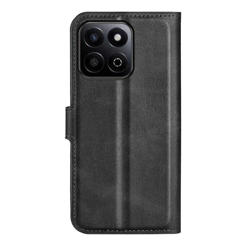 Carcasa para teléfono con textura de piel de ternera antiarañazos para Honor 200 Smart 5G / X7c 4G - Negro