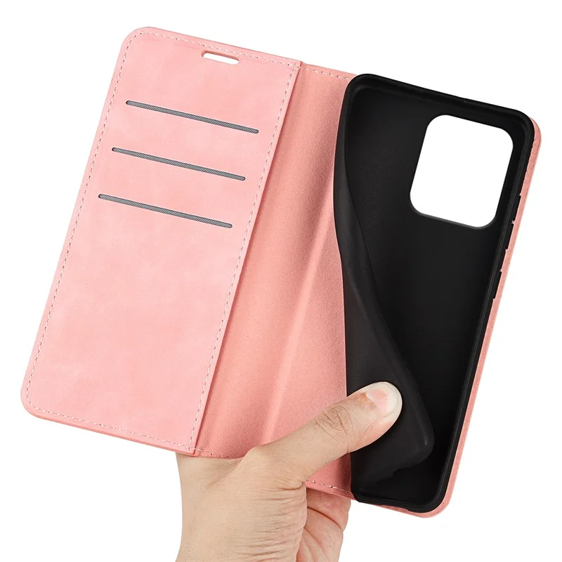 Для Honor 200 Smart 5G / X7c 4G Case Skin-Touch Leather Wallet Phone Cover - Розовый
