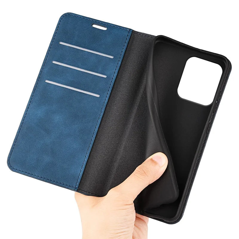 For Honor 200 Smart 5G / X7c 4G Case Skin-Touch Leather Wallet Phone Cover - Blue