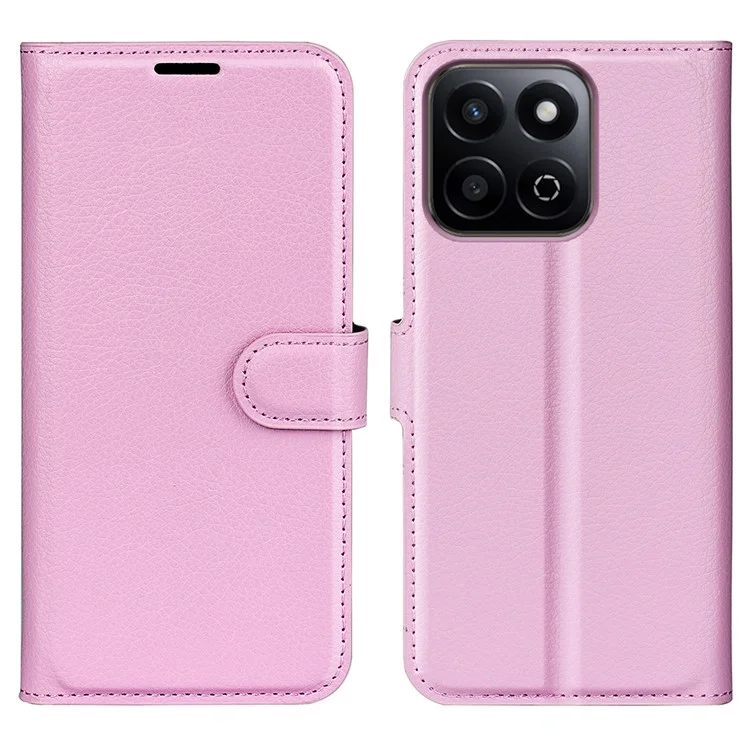 For Honor 200 Smart 5G / X7c 4G Case Litchi Texture Shockproof Leather Wallet Phone Cover - Pink