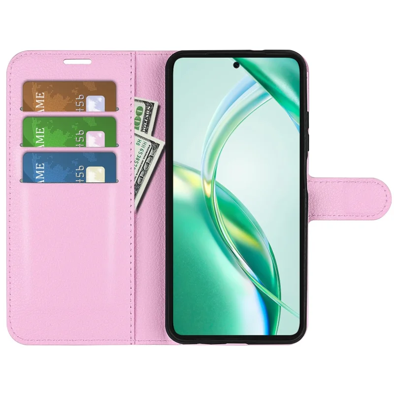 For Honor 200 Smart 5G / X7c 4G Case Litchi Texture Shockproof Leather Wallet Phone Cover - Pink