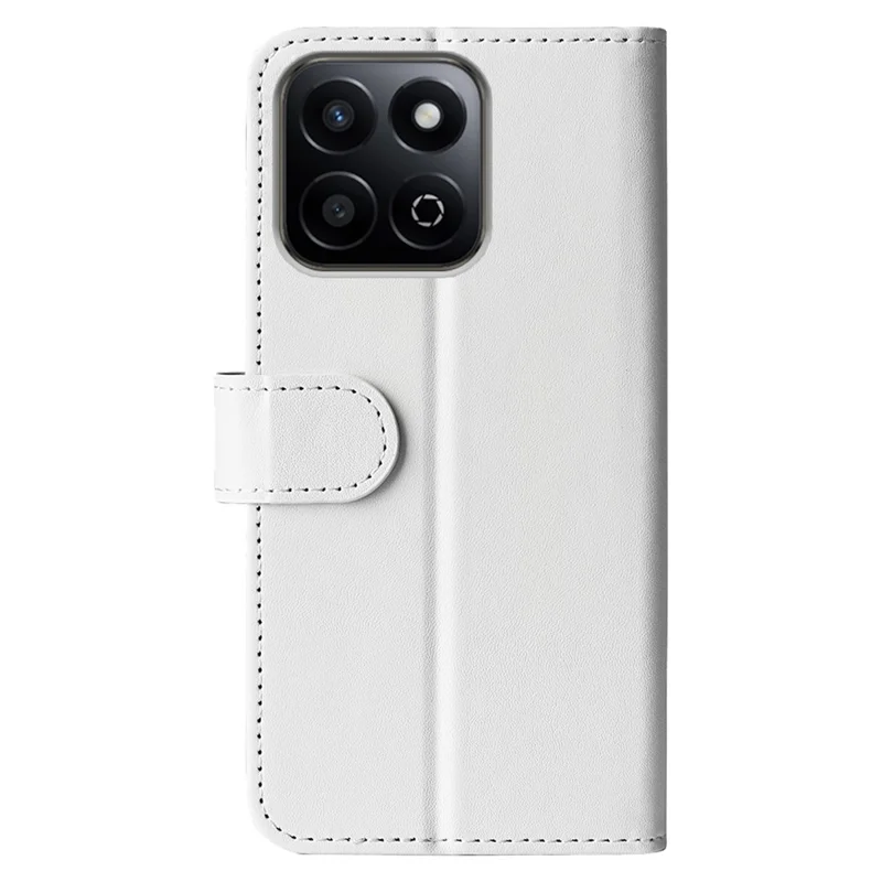 Funda de cuero para teléfono con textura de caballo loco, soporte y función de billetera para Honor 200 Smart 5G / X7c 4G - Blanco