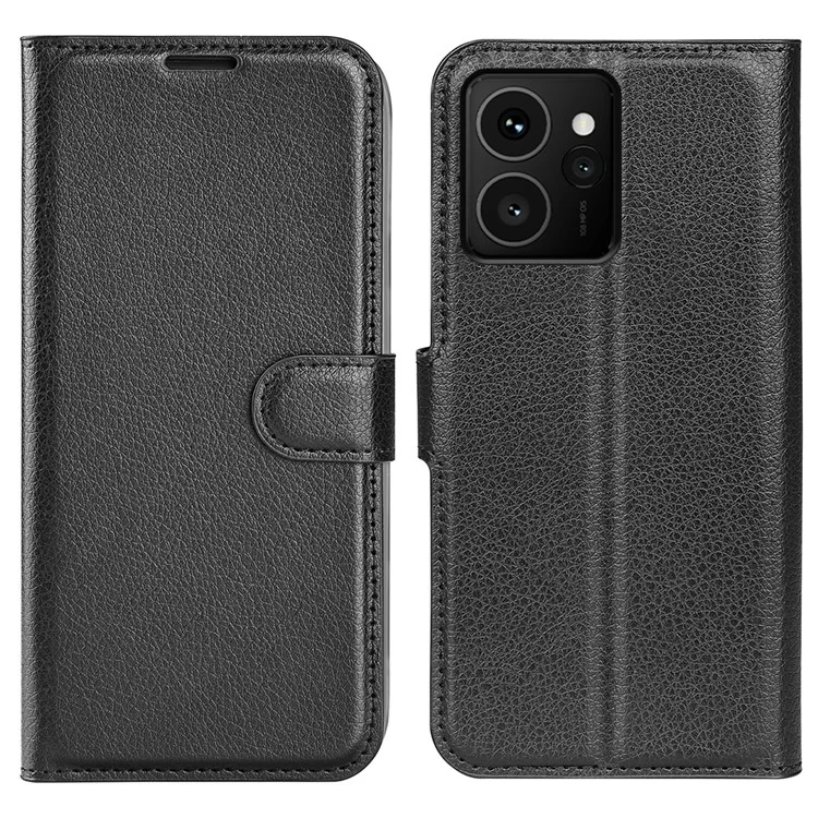 Für HMD Skyline Case Litchi Texture Stoßfeste Leder-Brieftasche Telefonabdeckung - Schwarz
