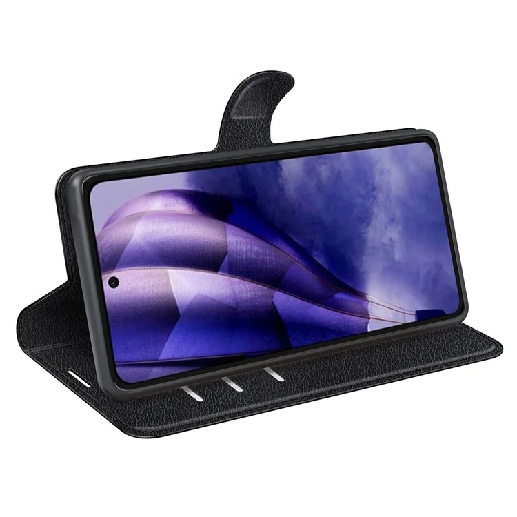 Für HMD Skyline Case Litchi Texture Stoßfeste Leder-Brieftasche Telefonabdeckung - Schwarz