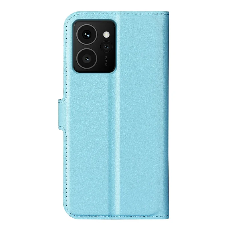 For HMD Skyline Case Litchi Texture Shockproof Leather Wallet Phone Cover - Blue