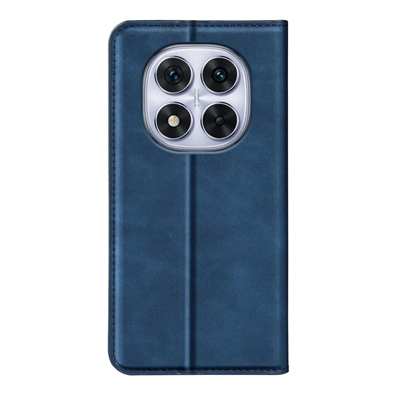 For Xiaomi Redmi Note 14 Pro 5G / Poco X7 5G Case Skin-Touch Leather Wallet Phone Cover - Blue
