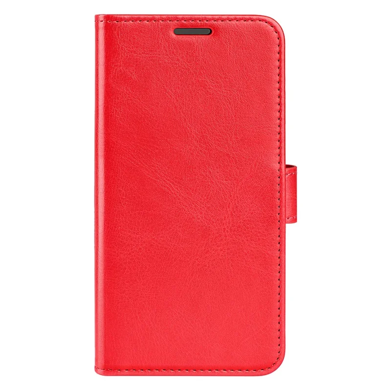 For Xiaomi Redmi Note 14 5G Wallet Case Crazy Horse Texture Stand Leather Phone Cover - Red
