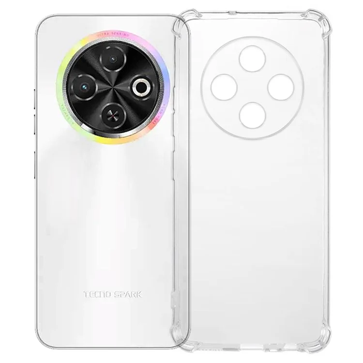 KALEBOL KLB-TPU001 Für TECNO Spark 30C 4G Hülle 1,5 mm TPU Transparenter stoßfester Handyhülle