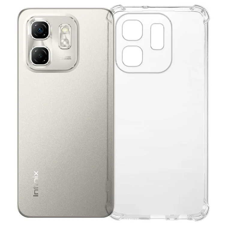 KALEBOL For Infinix Hot 50i 4G / Smart 9 4G Case 1.5mm TPU Transparent Anti-Drop Phone Cover