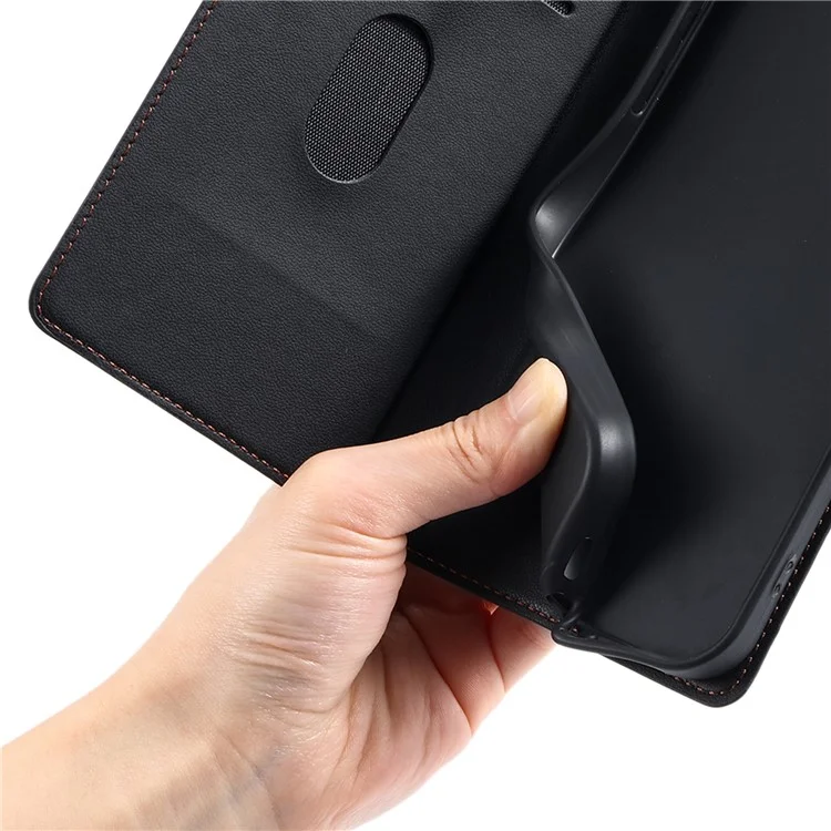 For Samsung Galaxy A15 4G / 5G Case Dots Imprinted PU Leather Flip Phone Cover with Card Slot, Strap - Black