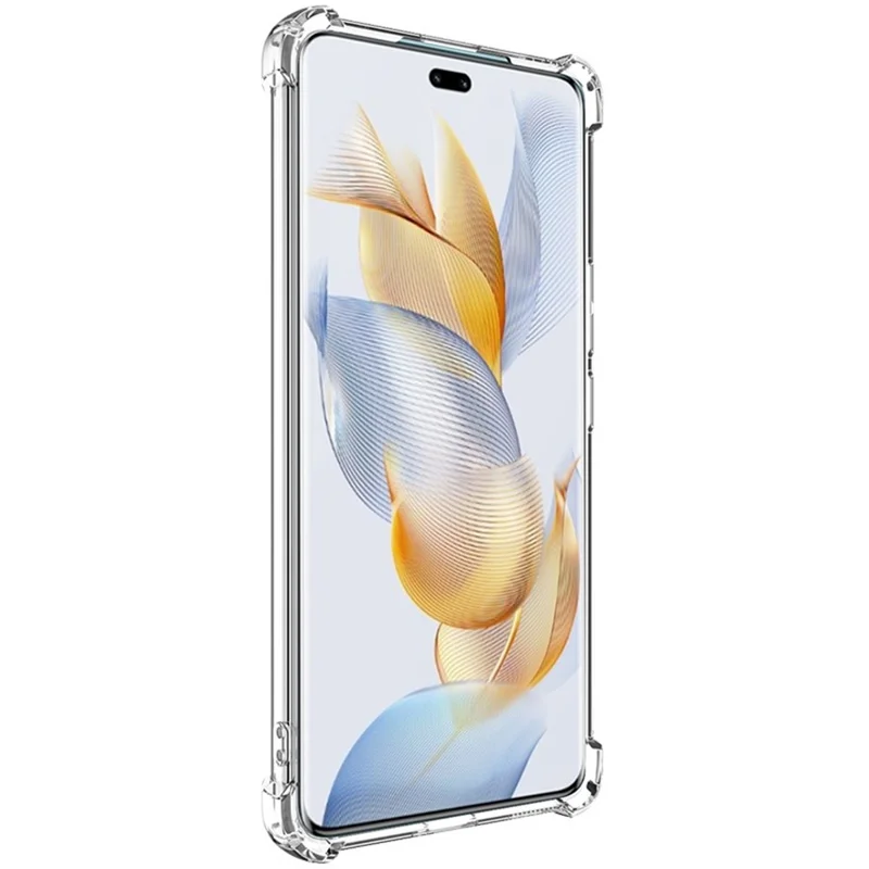 Funda IMAK UX-4 Series para Honor 90 Pro, marco recto, protección de cuatro esquinas, cubierta transparente de TPU a prueba de golpes.