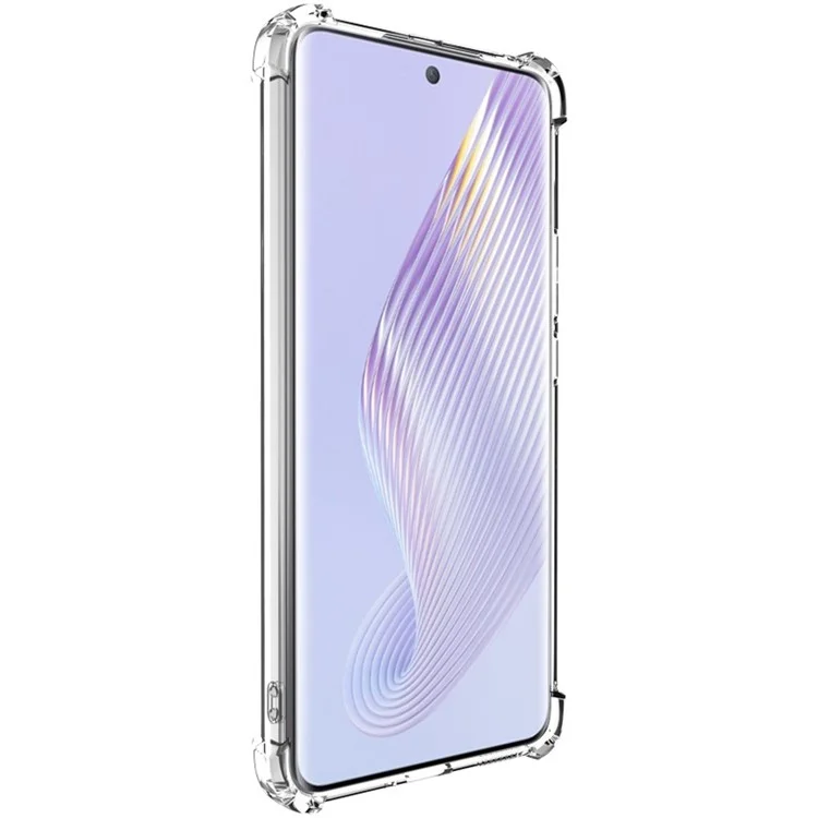 Capa IMAK UX-4 Series para Honor Magic5 com estrutura reta, proteção dos quatro cantos e revestimento claro de TPU à prova de choques.