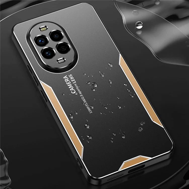 For Huawei nova 13 Pro 5G Phone Case Aluminium Alloy TPU PC Back Cover - Gold