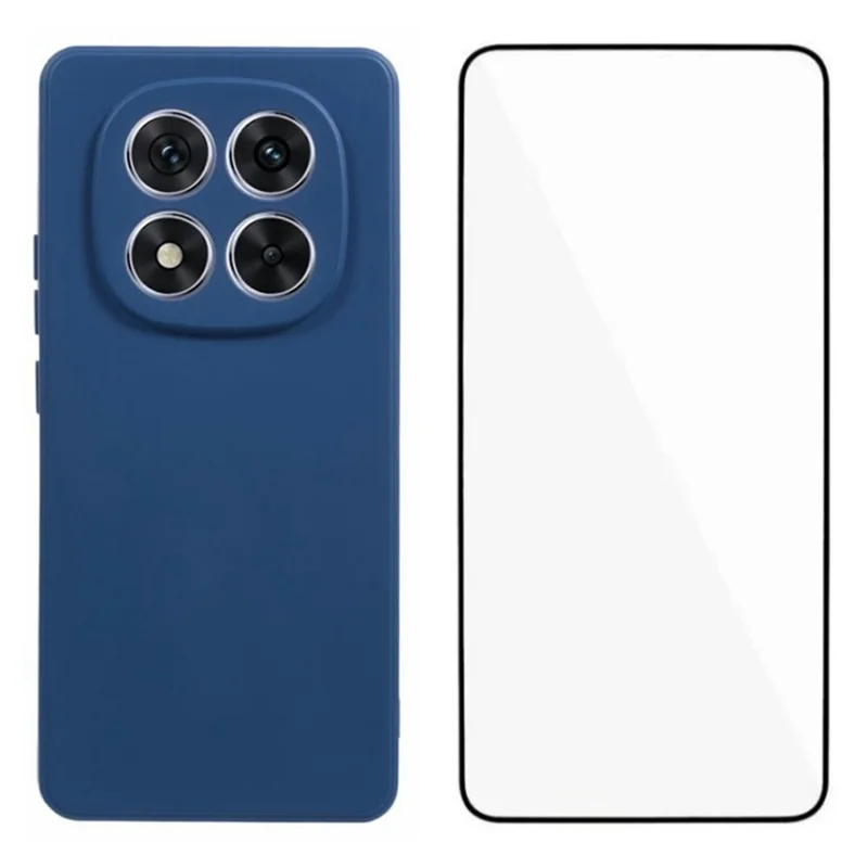 WANLONFENG RB2 Series for Xiaomi Redmi Note 14 Pro+ 5G Case TPU Phone Cover with Screen Protector - Sapphire