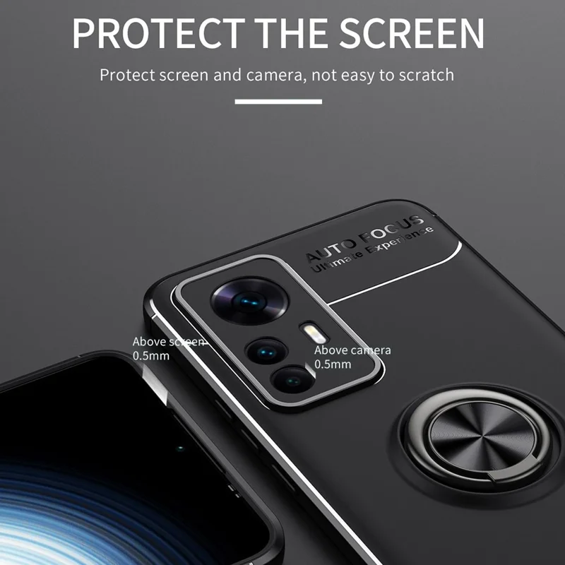 Para Xiaomi Redmi K50 Ultra 5G Soft TPU Topa Topa Peleto Anem - Preto / Vermelho