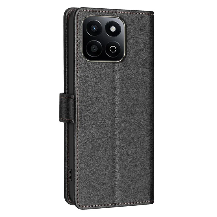 BINFEN COLOR BF32 Pour Honor X7c 4G / 200 Smart 5G Étui en cuir portefeuille avec protection RFID - Noir