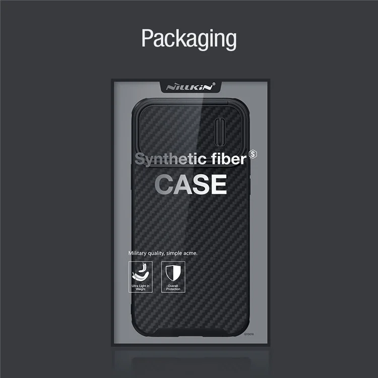 Nillkin Para Iphone 14 Pro Max Carbon Fiber Case Slide Camera Protección PC + TPU Cubierta Compatible Con Magsafe