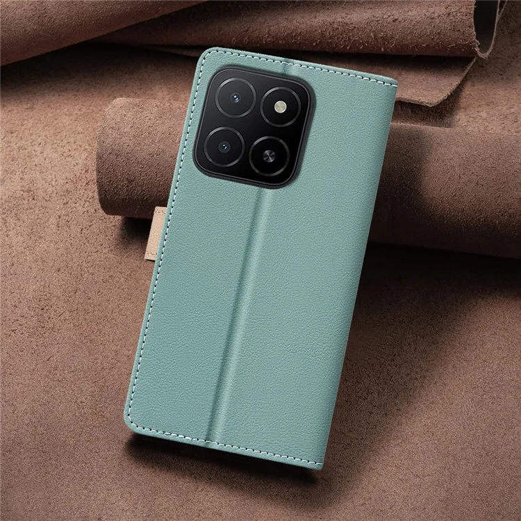 BINFEN COLOR BF33 for Honor X5b Leather Case Splicing Color RFID Blocking - Green