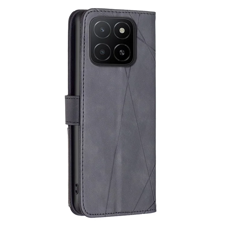 Custodia in pelle BINFEN COLOR BF05 For Honor X5b con portafoglio e supporto - Nera