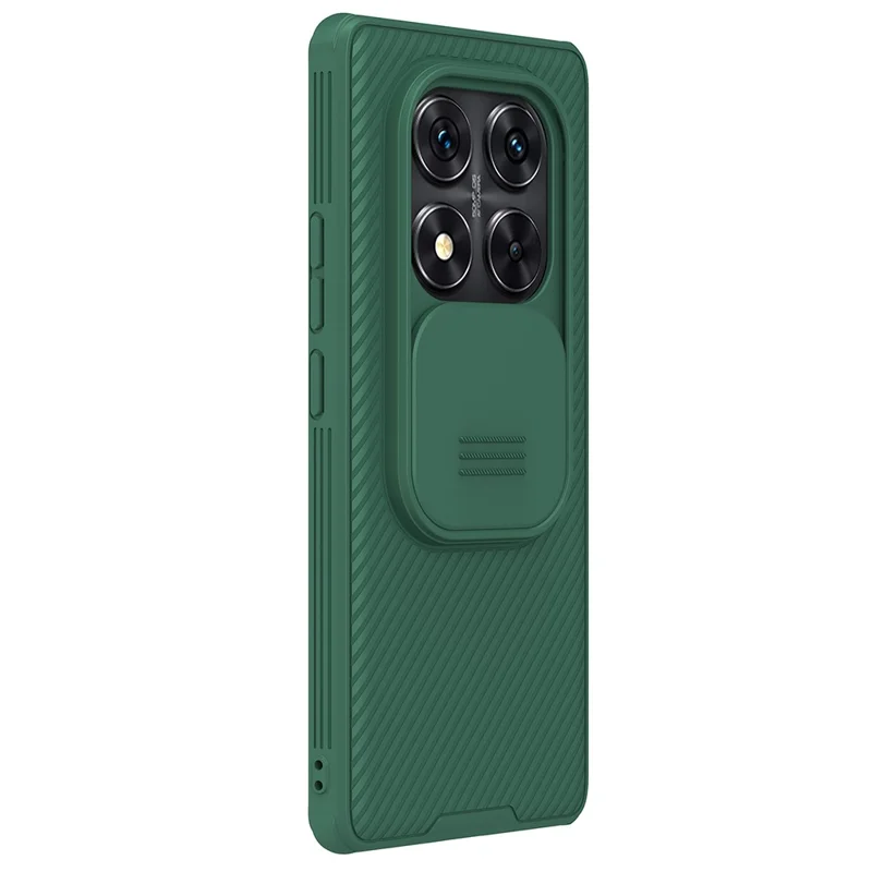 NILLKIN Camshield Pro Series for Xiaomi Redmi Note 14 Pro 5G / Poco X7 5G Case PC+TPU Slide Camera Lid Phone Cover - Green