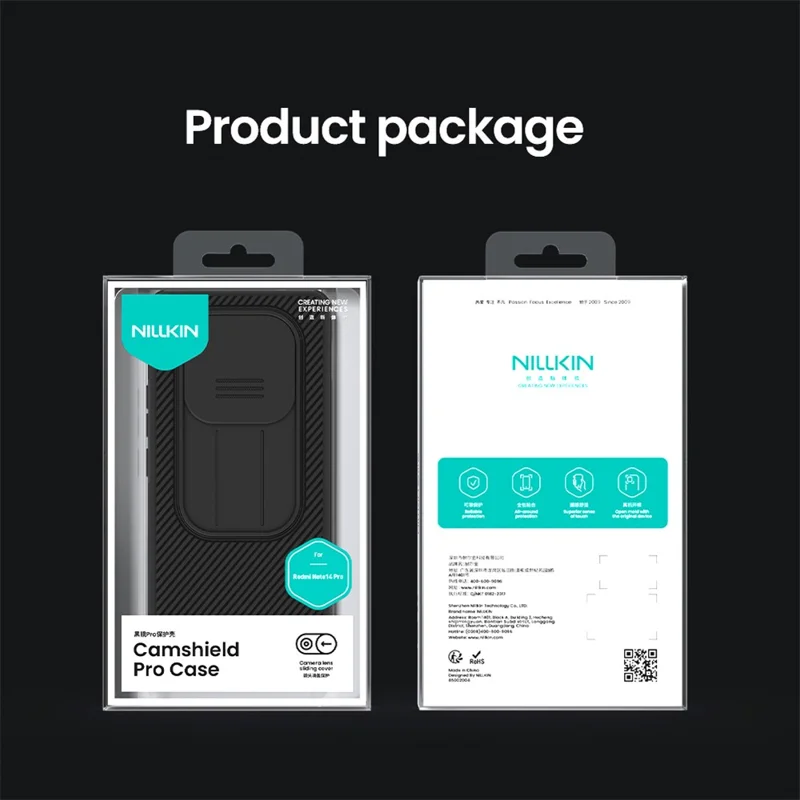 NILLKIN Camshield Pro Series for Xiaomi Redmi Note 14 Pro 5G / Poco X7 5G Case PC+TPU Slide Camera Lid Phone Cover - Green