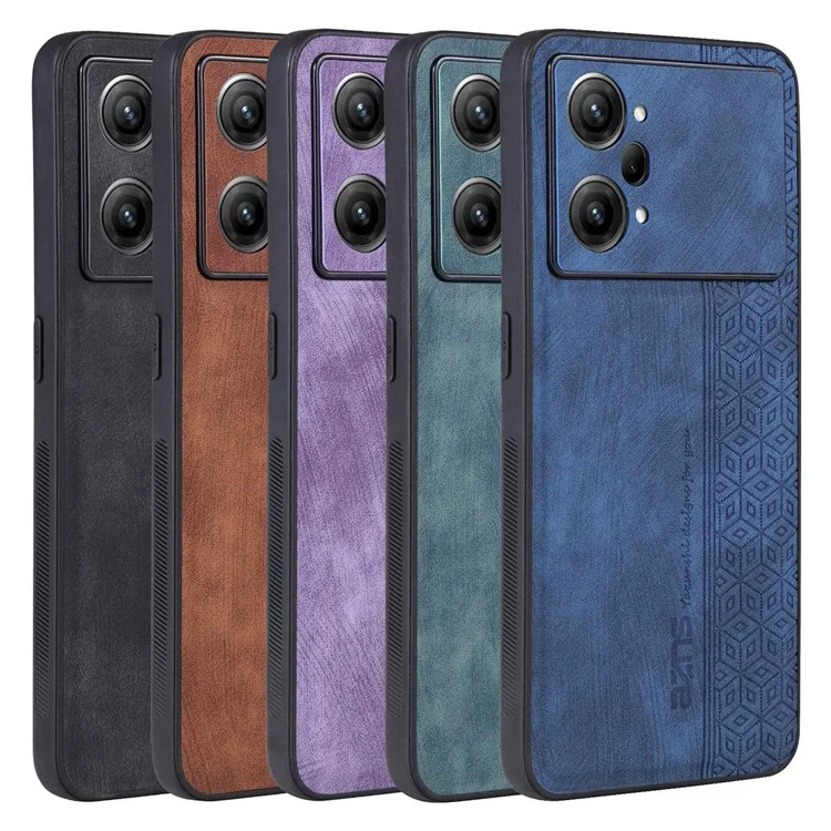 AZNS Pour Oppo K10 Pro 5G Pattern Imprimé Carie de Téléphone Portable Anti-drop en Cuir PU Revêtu de TPU - Brun