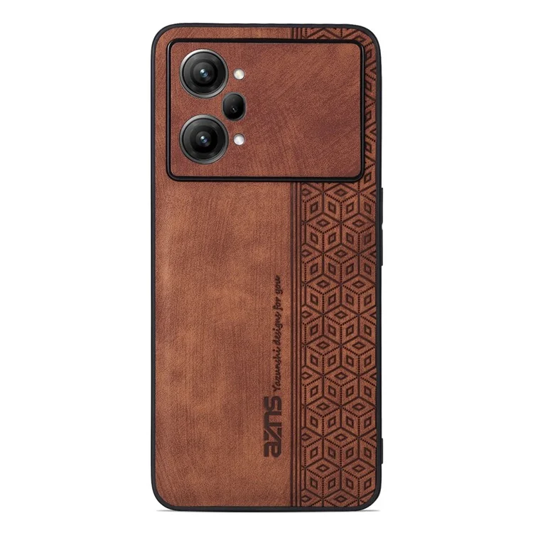 AZNS Pour Oppo K10 Pro 5G Pattern Imprimé Carie de Téléphone Portable Anti-drop en Cuir PU Revêtu de TPU - Brun