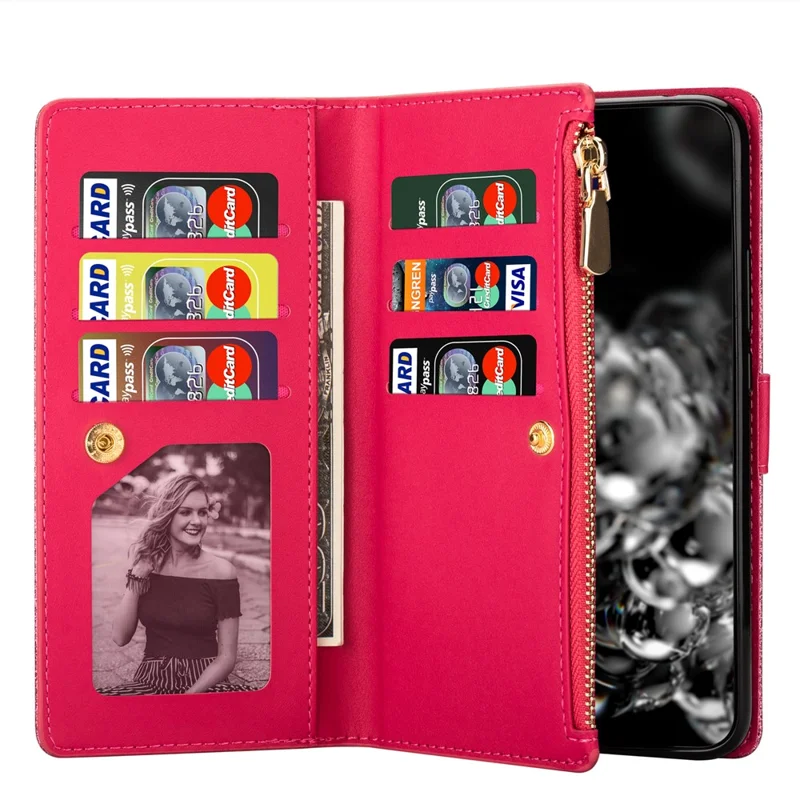 Custodia per Samsung Galaxy S25+ Cielo stellato Intaglio in pelle Custodia per telefono - Rosa