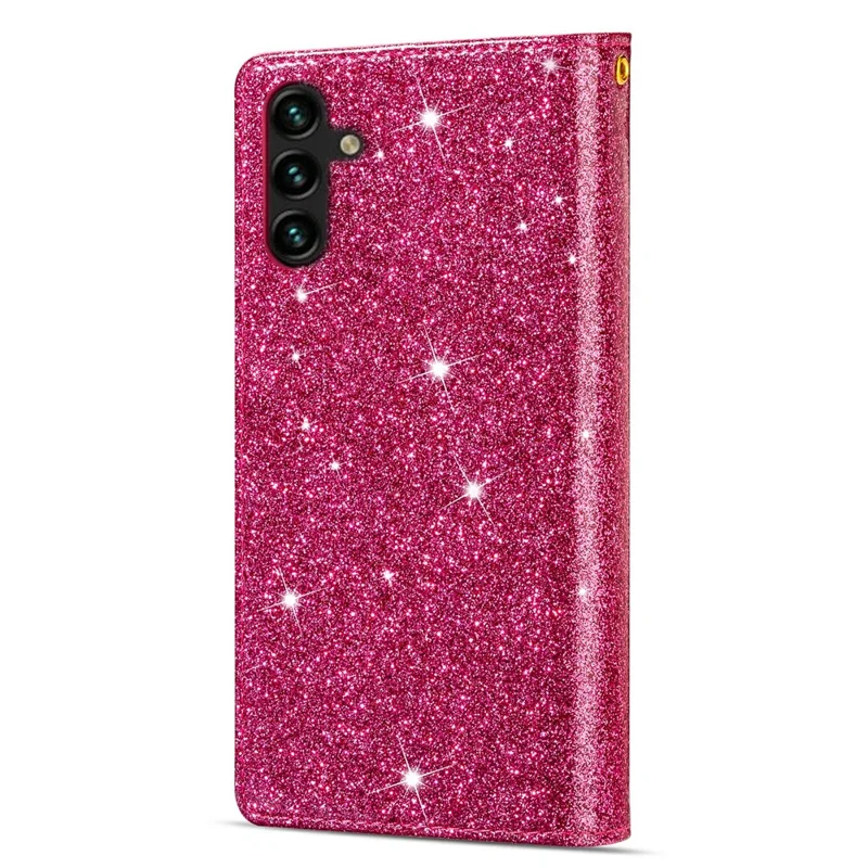 Custodia per Samsung Galaxy S25+ Cielo stellato Intaglio in pelle Custodia per telefono - Rosa