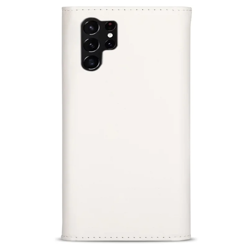 N.BEKUS Custodie per Samsung Galaxy S25 Ultra Pelle Wallet Phone Cover con Tracolla - Bianco