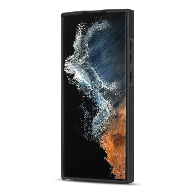 Voor Samsung Galaxy S25 Ultra Hoesje met Ritsvak Portemonnee Standaard Telefoonbeschermer - Zwart