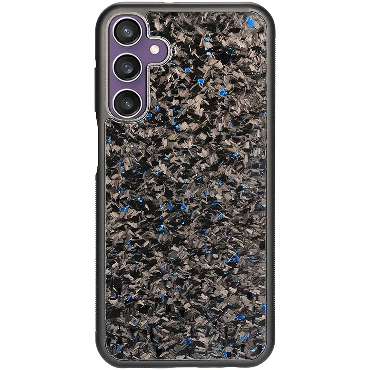 Для Samsung Galaxy S24+ Magnetic Case with Forged Aramid Fiber Texture + TPU, Non-slip Phone Case - Blue.