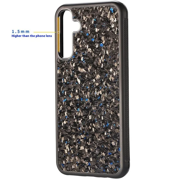 Для Samsung Galaxy S24+ Magnetic Case with Forged Aramid Fiber Texture + TPU, Non-slip Phone Case - Blue.
