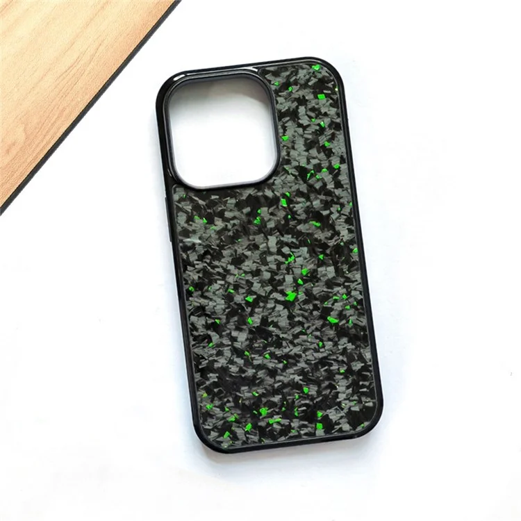 Per iPhone 12 Pro Max Custodia Magnetica Forged Texture Aramid Fiber+TPU Anti-Slip Phone Cover - Verde