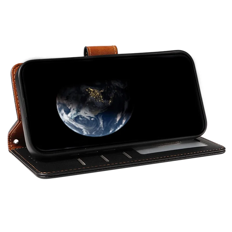 For Samsung Galaxy S24 Case RFID Blocking PU Leather Wallet Flip Phone Cover with Wrist Strap - Black