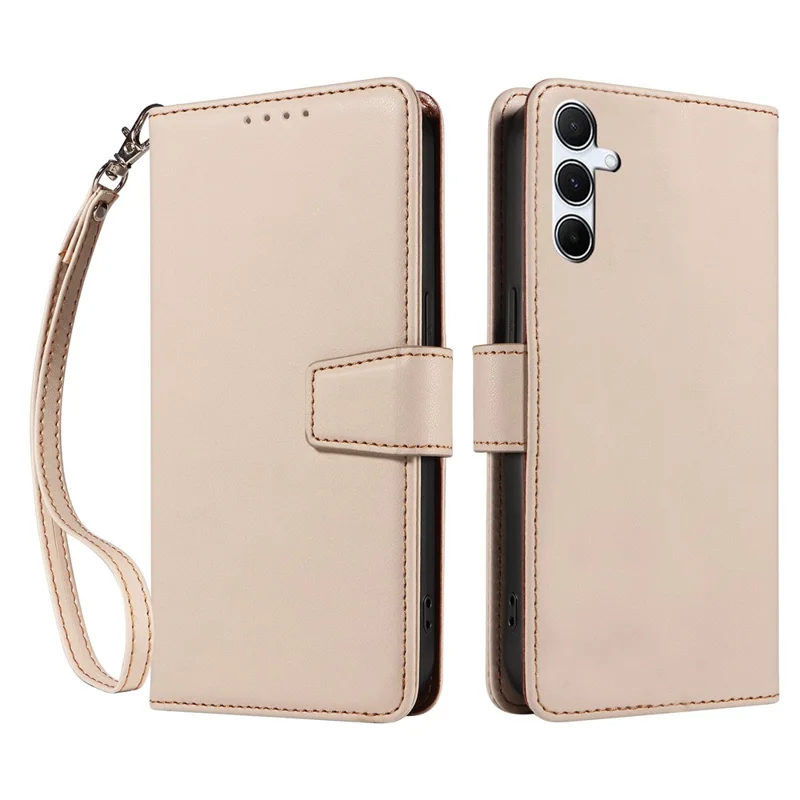 Para Samsung Galaxy A55 5G Case RFID Blocking PU Leather Wallet Flip Phone Cover with Wrist Strap - Damasco