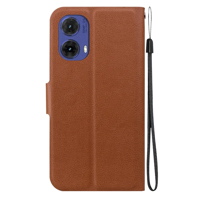 For Motorola Moto G85 5G Case Ultra-Thin PU Leather + TPU Phone Cover with Card Slot - Brown