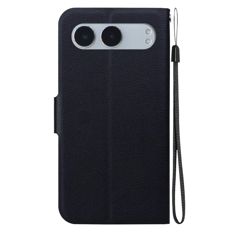 For OnePlus Nord 4 Case Ultra-Thin PU Leather + TPU Phone Cover with Card Slot - Black