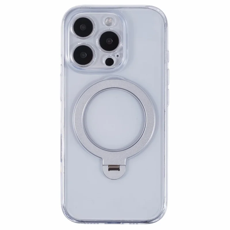 For iPhone 16 Pro Case Magnetic Kickstand PC+TPU Clear Phone Cover with Camera Control Button