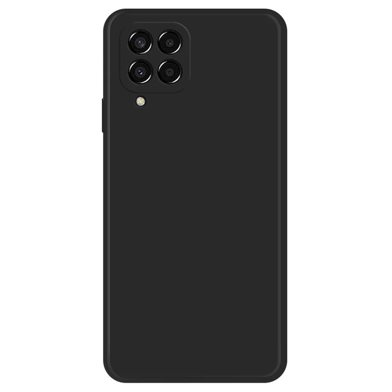 For Samsung Galaxy M33 5G (Global Version) Soft Microfiber Lining Smartphone Case, Anti-scratch Rubberized TPU Straight Edge Phone Back Cover - Black