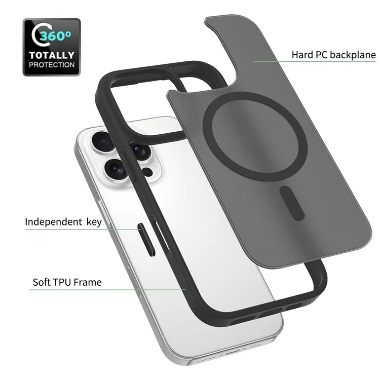 Bulk Purchasing For iPhone 16 Pro Max Case Compatible with MagSafe Independent Camera Button PC+TPU Cover - Pink