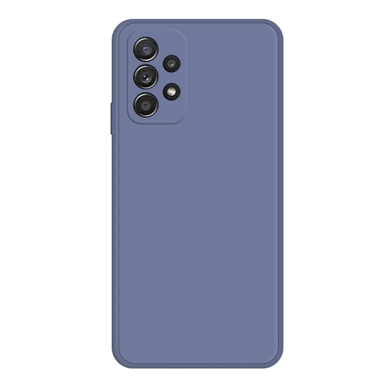 Para Samsung Galaxy A52 4G / 5G / A52s 5G Capa de smartphone à prova de choque, Revestimento de TPU com acabamento de borracha + Forro de microfibra, Capa traseira de telefone de borda reta - Azul cinza