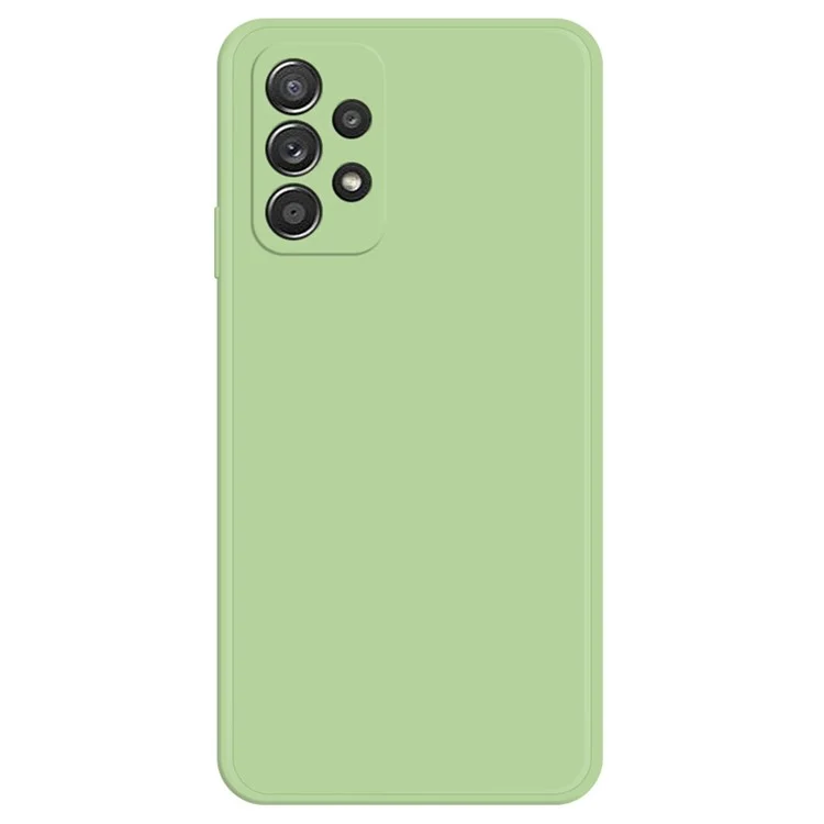 Para Samsung Galaxy A52 4G / 5G / A52s 5G, Capa de smartphone à prova de choque, revestida em borracha TPU+Forro de microfibra, tampa traseira de telefone com bordas retas - Verde