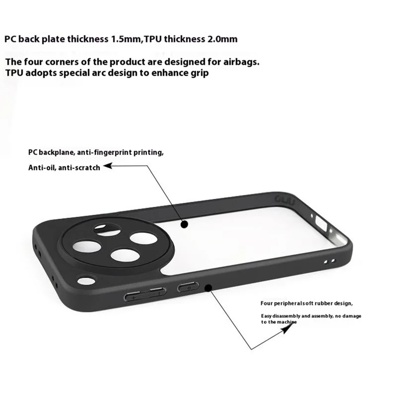 For Oppo Find X8 5G Case Shockproof PC+TPU Clear Back Phone Cover