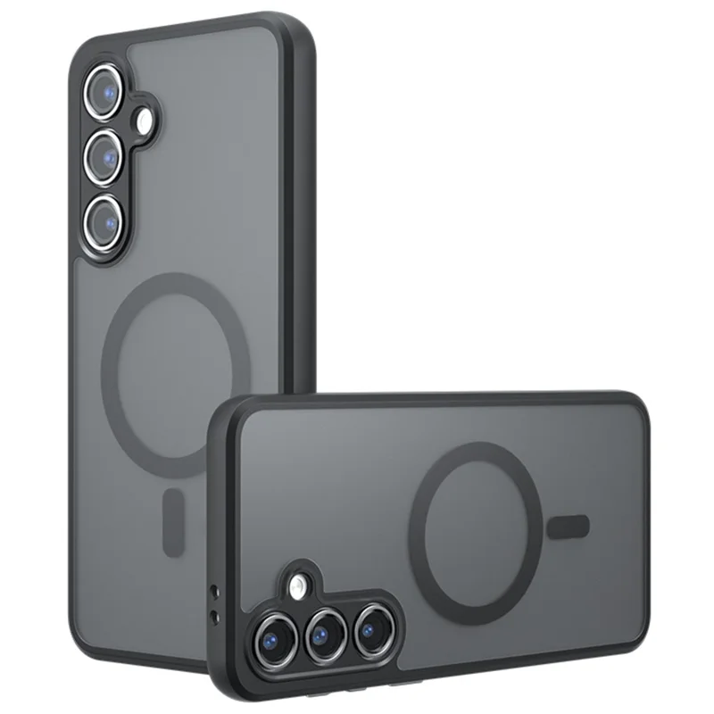 Capa compatível com Samsung Galaxy S24 FE com MagSafe, feita de TPU+PC, acabamento fosco.