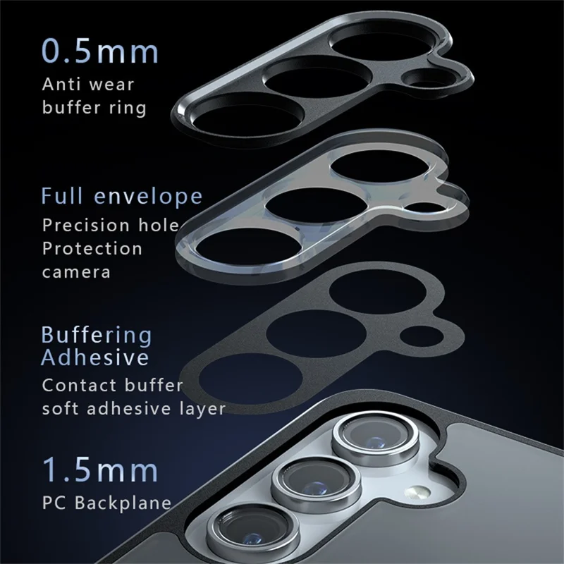Capa compatível com Samsung Galaxy S24 FE com MagSafe, feita de TPU+PC, acabamento fosco.