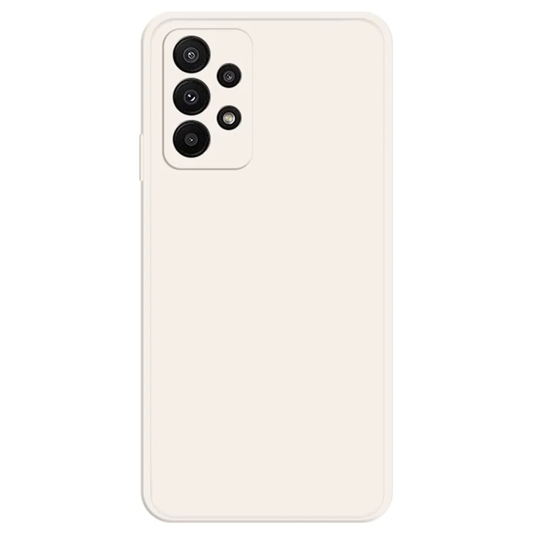 Tapa Trasera Del Teléfono Celular Para Samsung Galaxy A23 4G (165.4 x 76.9 x 8.4 Mm), Caja de Teléfono de Revestimiento de Microfibra de Goma de Borde Recto de Borde Recto - Beige