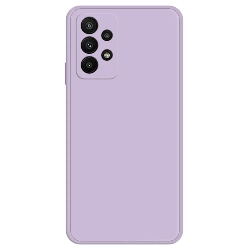 Cell Phone Back Cover for Samsung Galaxy A23 5G (Global Version) / 4G, Straight Edge Rubberized TPU+Microfiber Lining Phone Case - Purple